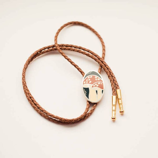 Mushroom Bolo Tie
