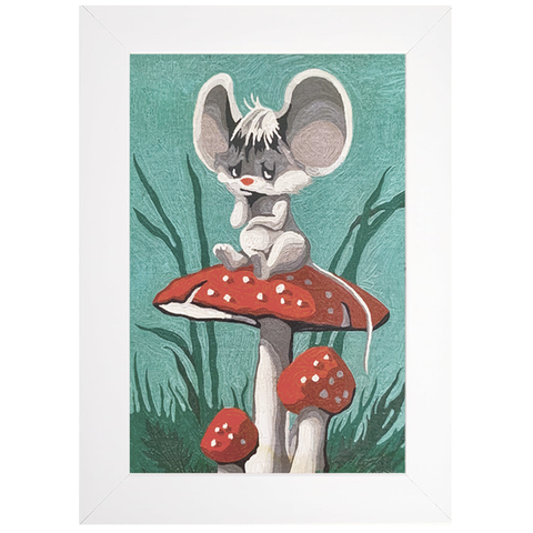 Mushroom Mouse Print