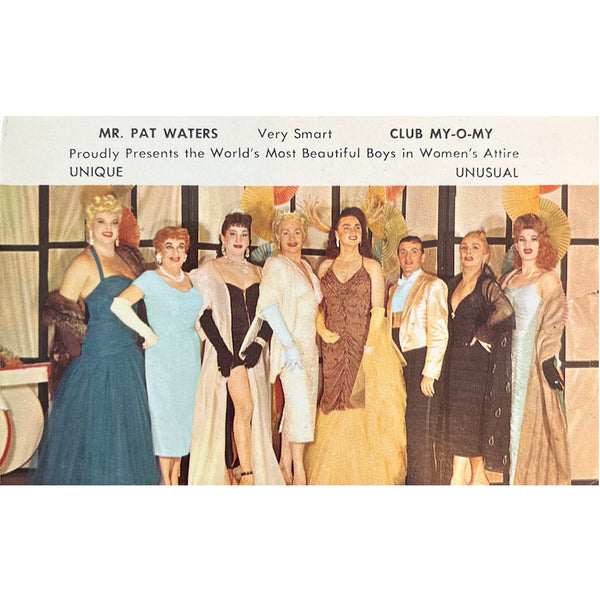Vintage 1950's Club My-O-My Postcard