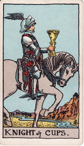 Knight of Cups Tarot Card - An Original Sand Painting by Naoshi