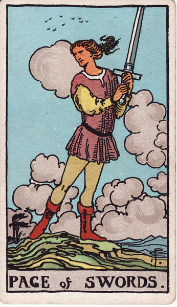 Page of Swords Tarot Card - An Original Sand Painting by Naoshi