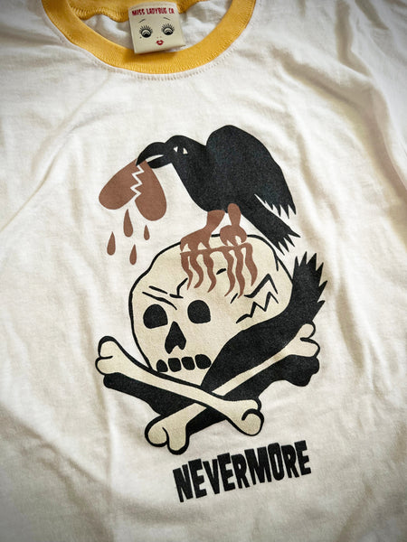 Nevermore Unisex Ringer Tee