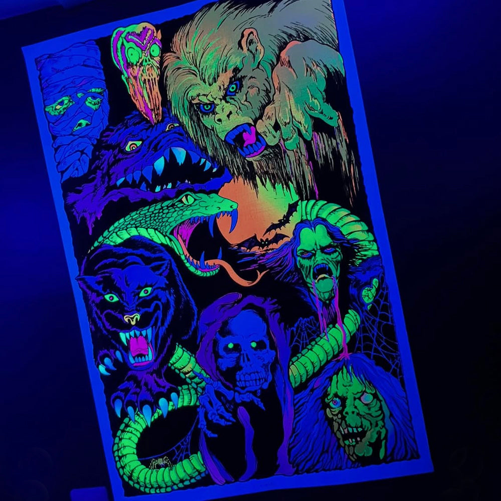 Haunted Nightmare - Vintage Black Light Poster – Pygmy Hippo Shoppe