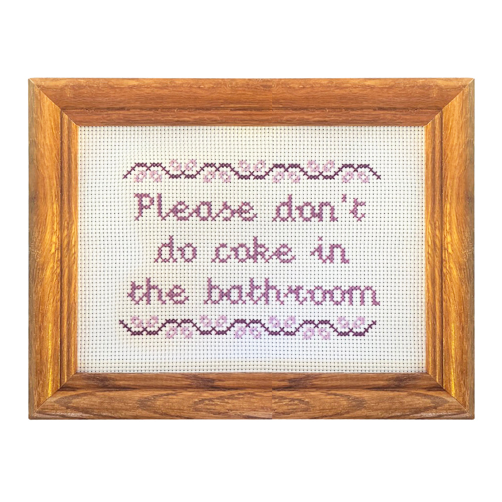 Please Don't Do Cocaine - Handmade Cross Stitch