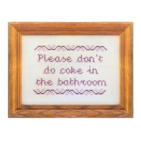 Please Don't Do Cocaine - Handmade Cross Stitch