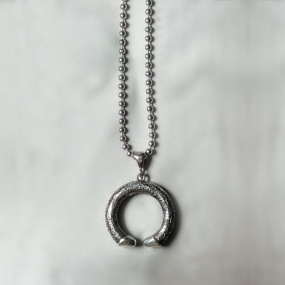 Phallus Ouroboros Necklace - Silver