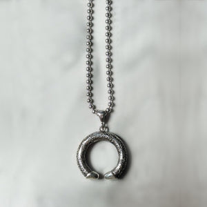 Phallus Ouroboros Necklace - Silver