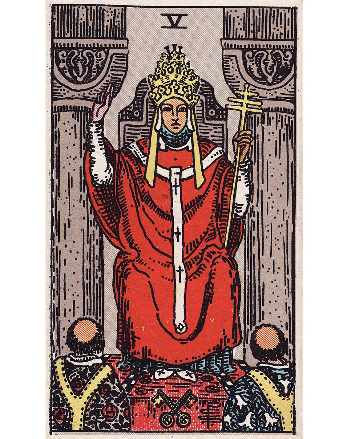 【nana】The Painted Tarot The Hierophant Tarot Card - An Original Sand Painting by