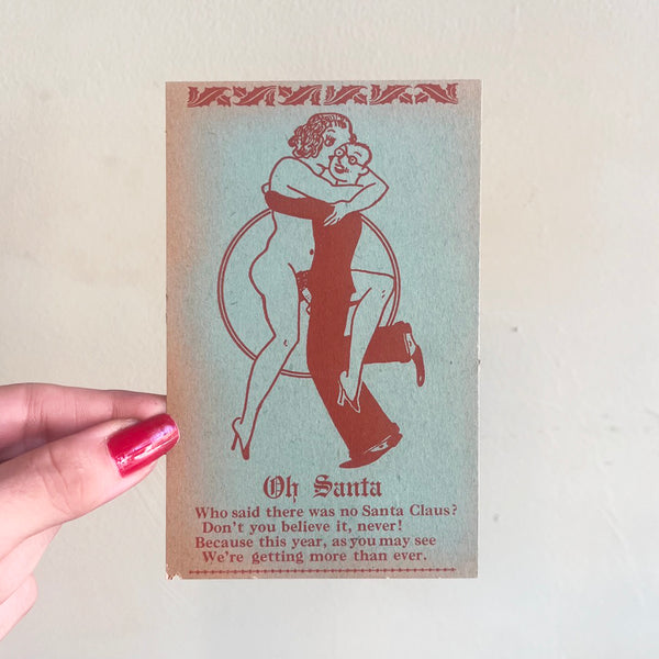 Oh Santa! - Vintage 1930's Naughty Card