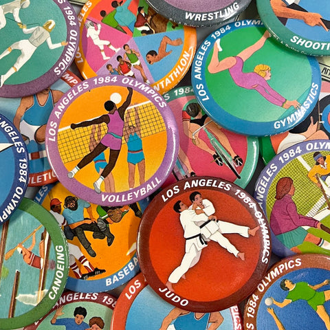 Vintage 1984 LA Olympics Buttons