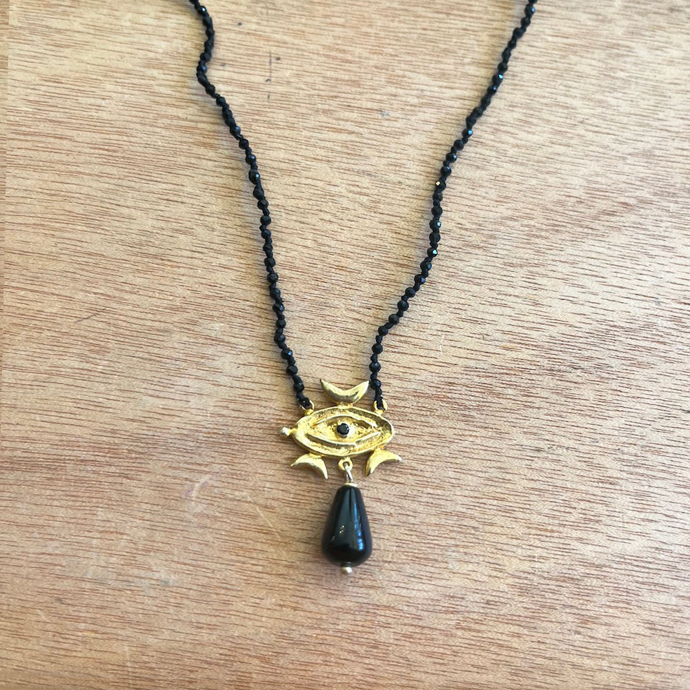 Evil Eye Necklace - Onyx