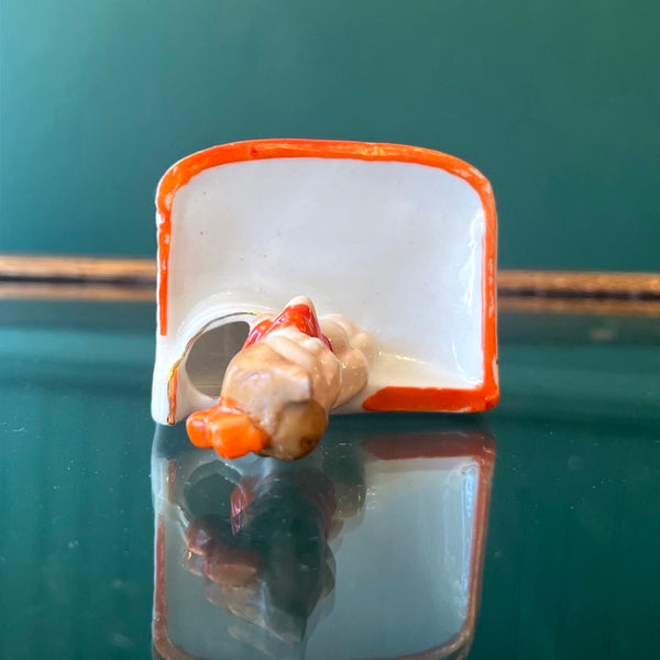 Toilet Baby Orange Ashtray - Vintage 1940's