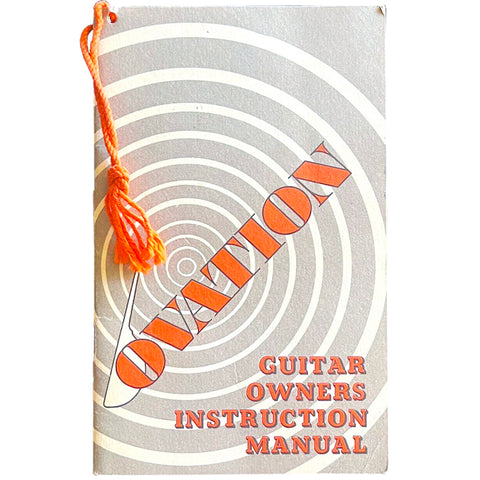 Ovation Guitar Owners Instruction Manua - Vintage 1970's