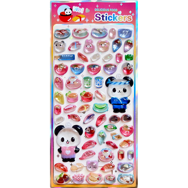 Delicious Panda Stickers & Keychain