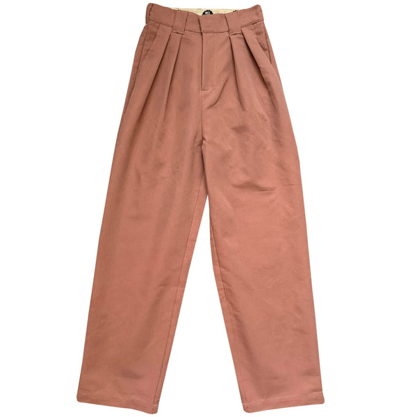 High Waist Pleated Trousers - Peach