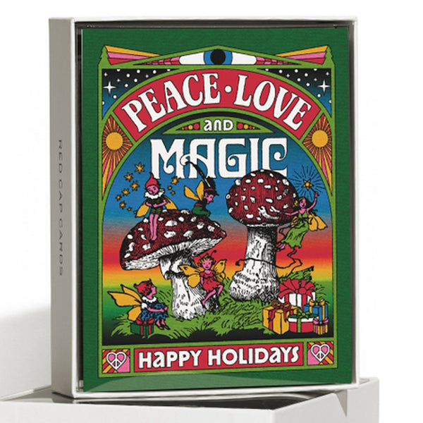Peace Love Magic Holiday Card