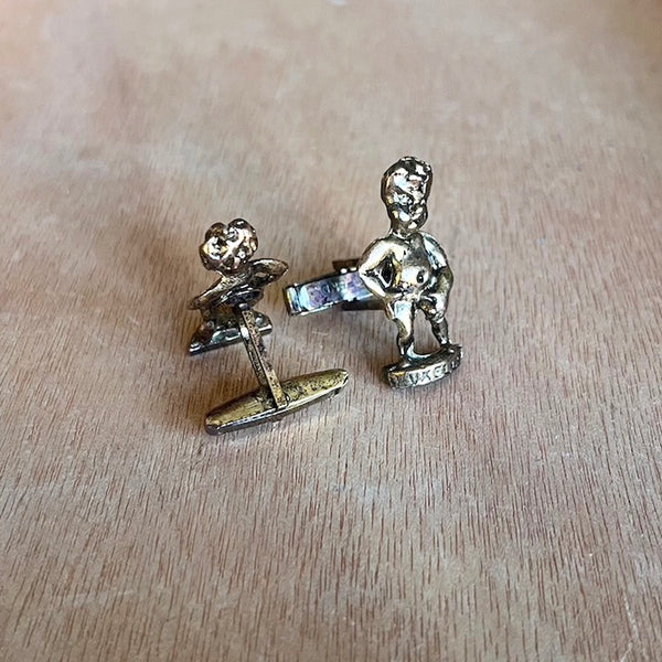 Vintage 1970's Peeing Boy Cufflinks