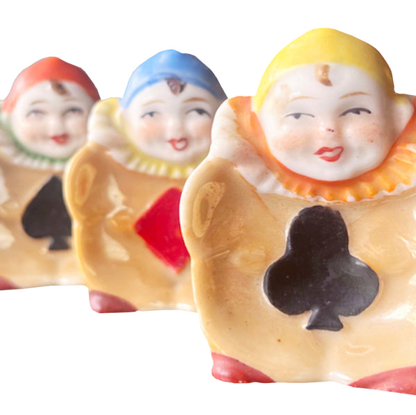 Vintage 1940's Pierrot Clown Ashtrays