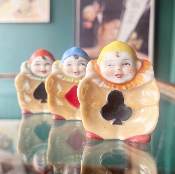 Vintage 1940's Pierrot Clown Ashtrays