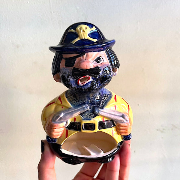 Smoking Pirate Ashtray - Vintage 1960's
