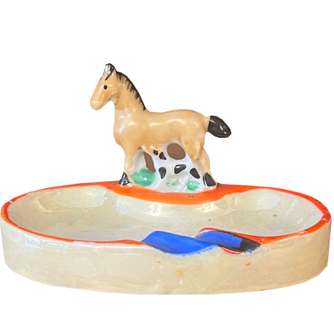 Pony & Puppy Ashtray - Vintage 1940's