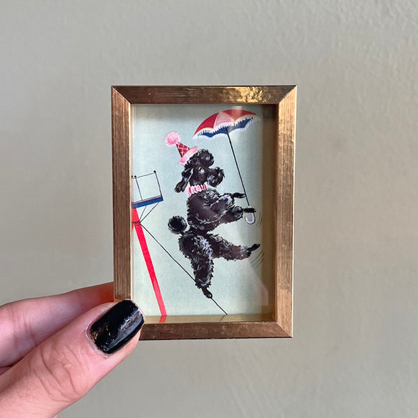 Vintage Black Poodle Mini Print
