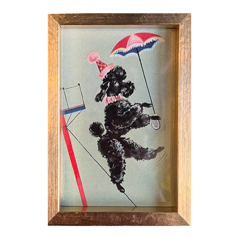 Vintage Black Poodle Mini Print