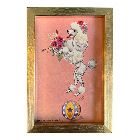 Vintage White Poodle Mini Print