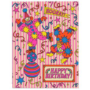 Happy Birthday Clown Card