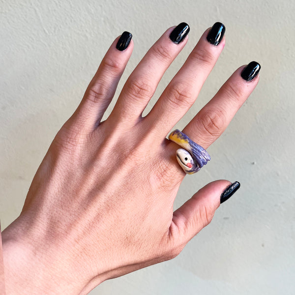 Porcelain Blue Sardine Ring