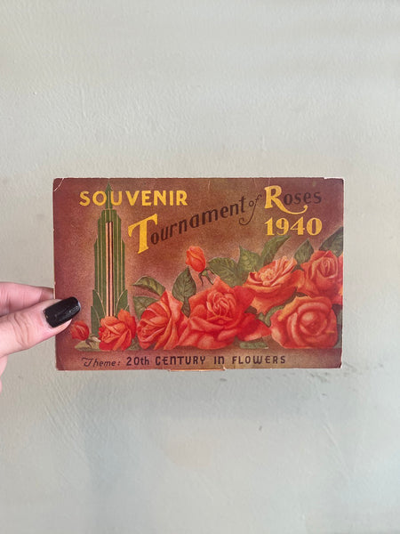Pasadena Tournament of Roses Postcard Book - Vintage 1940