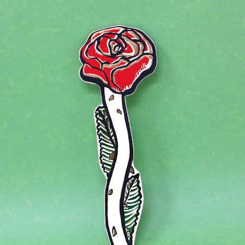 Leather Rose Bookmark