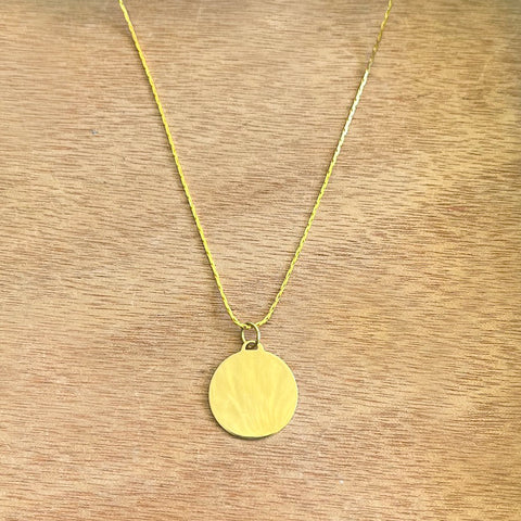 Vintage 70's Gold Medallion Necklace