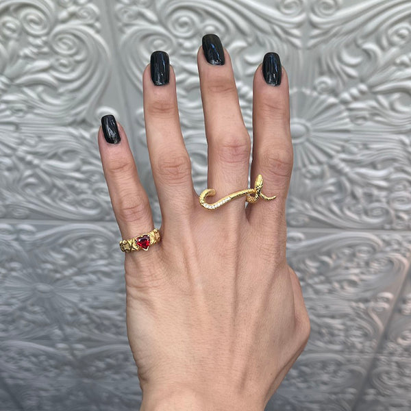 Doré Heart Ring - Silver