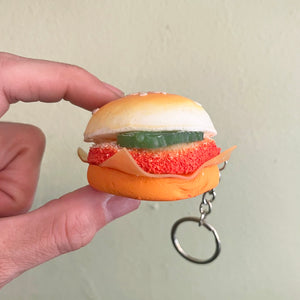 Squishy Mini Chicken Sandwich Keychains