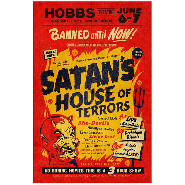 Satan's House of Terrors Framed Print