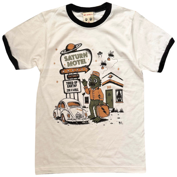 Saturn Motel Unisex Ringer Tee