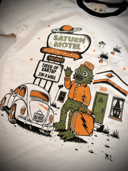 Saturn Motel Unisex Ringer Tee