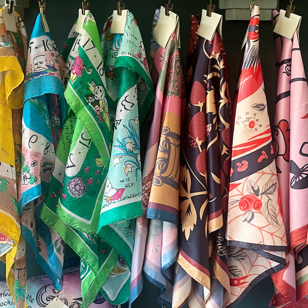 Month of October Silk Scarf - Vintage 1940's