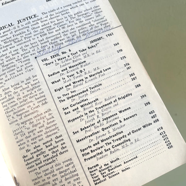 Sexology: America's First Sex Ed Magazine - Vintage January 1961