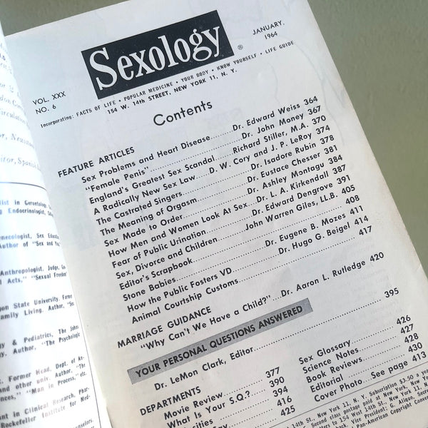 Sexology: America's First Sex Ed Magazine - Vintage January 1964