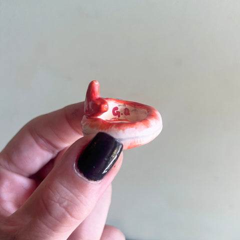 Porcelain Shrimp Cocktail Ring