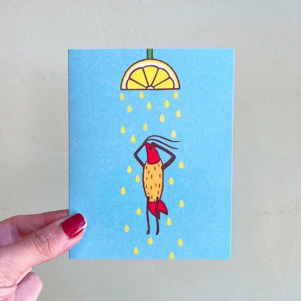 Shrimp Shower Card by Naoshi