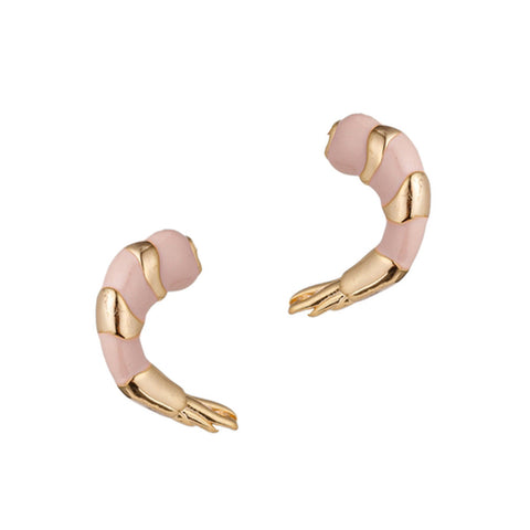 Golden Shrimp Earrings