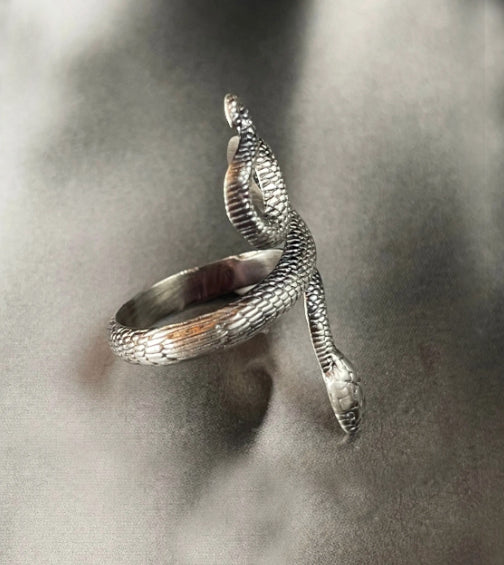Ophidian Snake Ring - Silver
