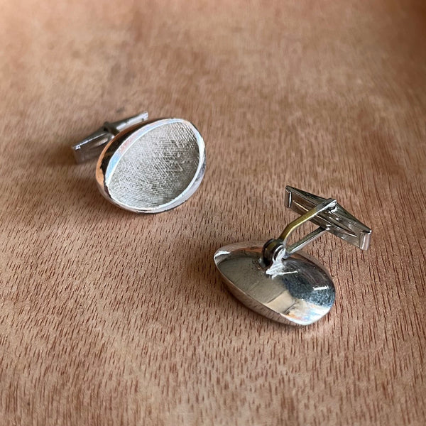 Vintage Simple Silver Cufflinks