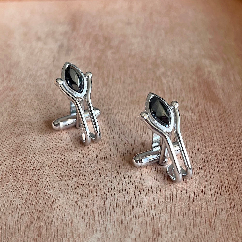 Vintage Silver Facet Cufflinks