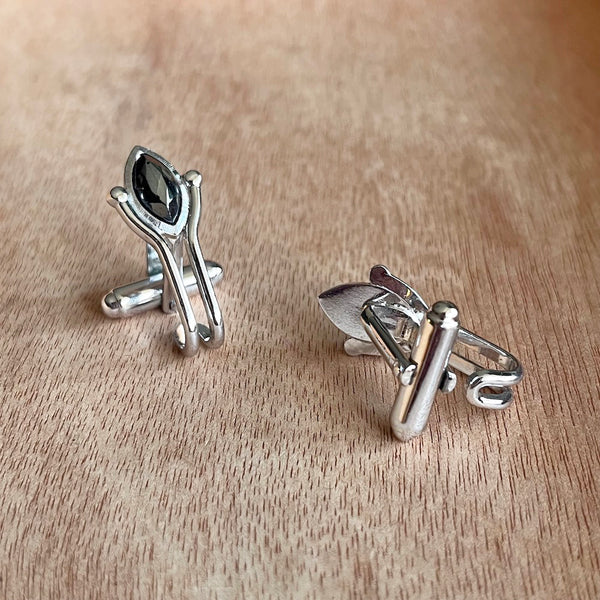 Vintage Silver Facet Cufflinks