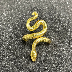 Golden Ophidian Snake Ring