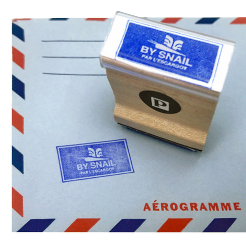 By Snail Mail Rubber Stamp